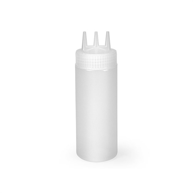 Dressingflaska med 3 pip 0,34 lit klar