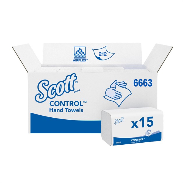 Handduk SCOTT® Performance V-vikt mellan vit 3180st/fp
