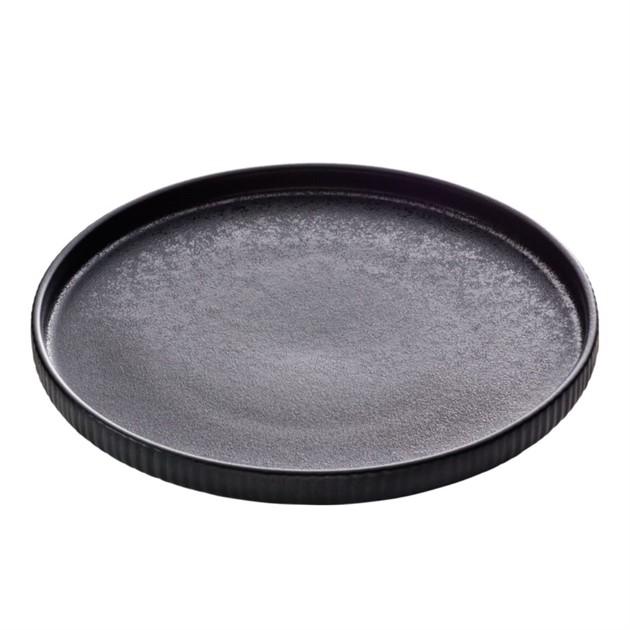 Tallrik Nara relief 21cm svart Playground