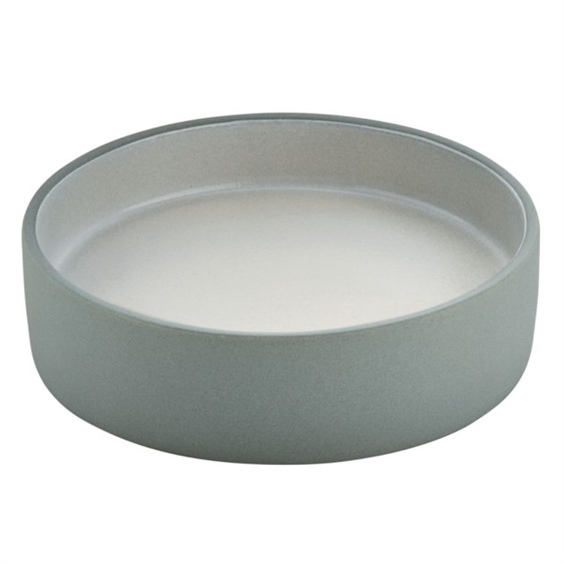 Tallrik 2in1 flat/djup 16cm grå/vit Playground