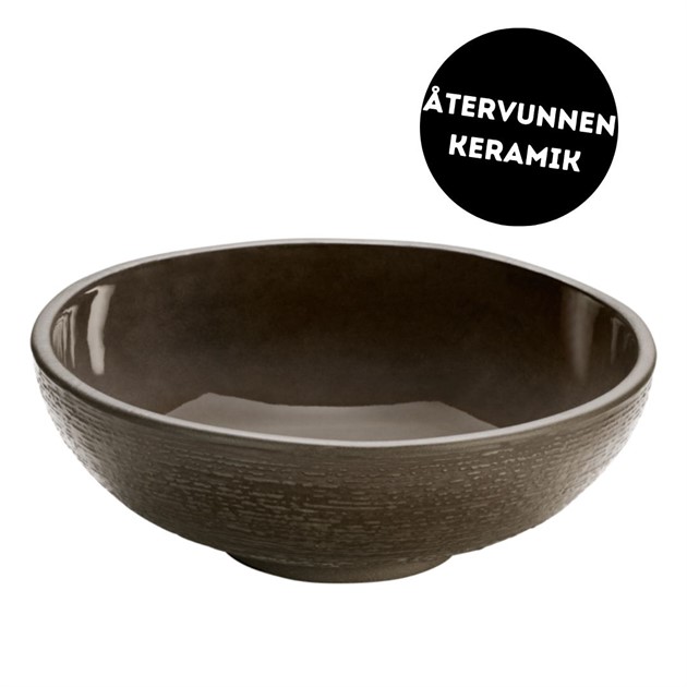 Skål ReNew dia 21cm brun relief Playground