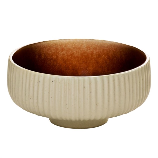 Skål Nara relief dia 21cm brun Playground