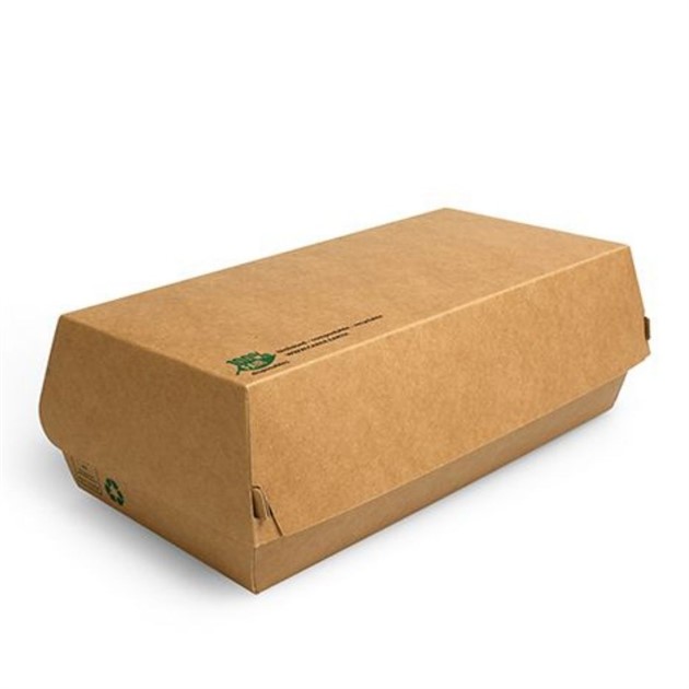 Baguettebox kartong 22x10,7cm brun 175st/fp