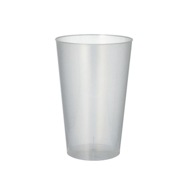 Plastglas flergångs 40cl transp 500st/fp