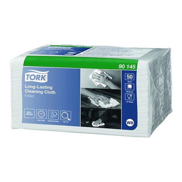 Rengöringsduk Slitstark Tork W8 vit 400st/fp