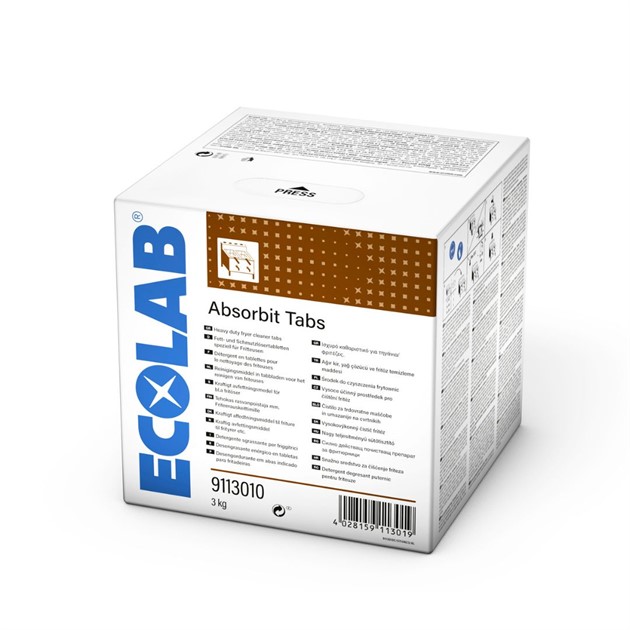 Rengöringstablett Absorbit Tab för fritöser 60st 3kg/fp Ecolab