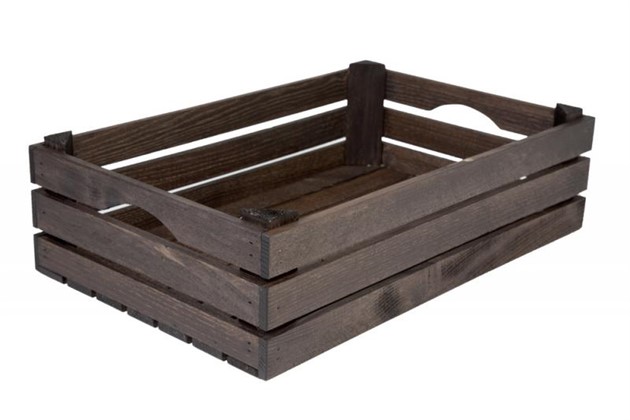 Trälåda Medium mörkbrun