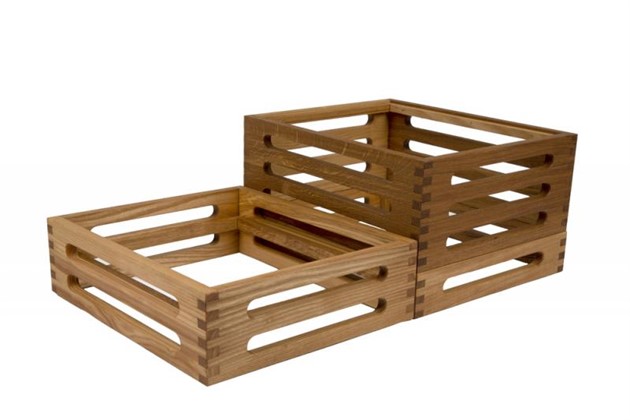 Träram till kylplatta och kantin GN 1/2 linoljad ek 2st/fp