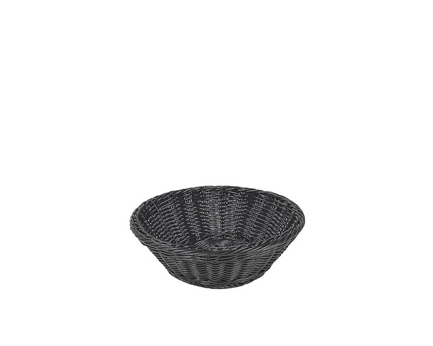 Brödkorg plast rund dia 26cm svart