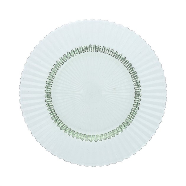 Tallrik flat glas Archie 21,5cm sage United tables