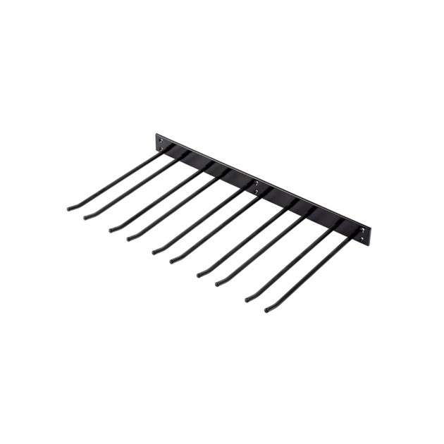 Glashängare 30cm djup vägghängd svart