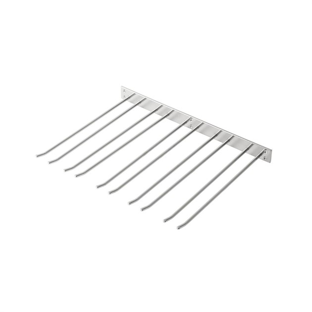 Glashängare 40cm djup vägghängd silver