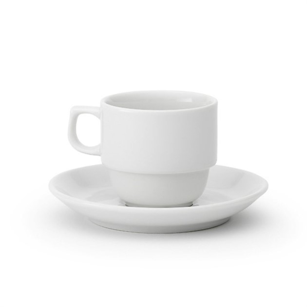 Espressokopp med öra Praha 11cl vit