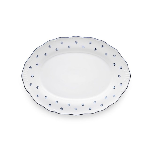 Tallrik Verona flat/oval 36x26cm dekor Valbella
